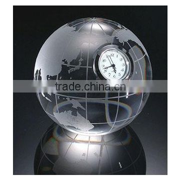 high-grade polished crystal clock for decoration(G-0193)