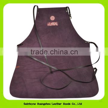 004 Hot Real Leather Chef Apron Work Apron For Men