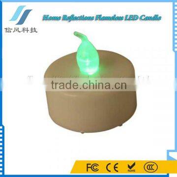 Pillar Battery Operated Candle Flameless LED Green