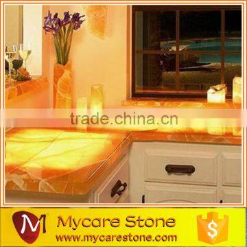 luxury hotel honey yellow onyx bathroom vanity top