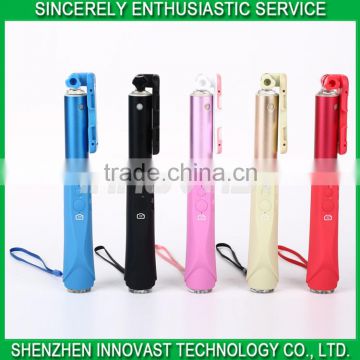 Wholesale High Quality Extendable With Remote Shutter Wireless Monopod Bluetooth Mini Selfie Stick for mobile phone