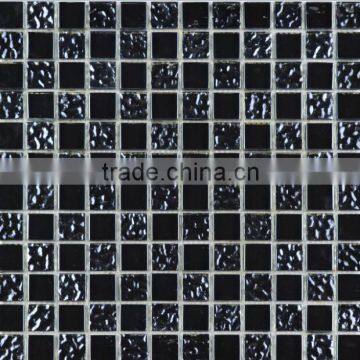 Black color crystal glass mosaic tile of kitchen(PMGA138)