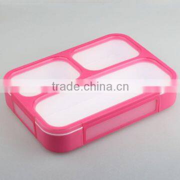 Leakproof Kids Children's Plastic Lunch Box 3 Compartment China Factory