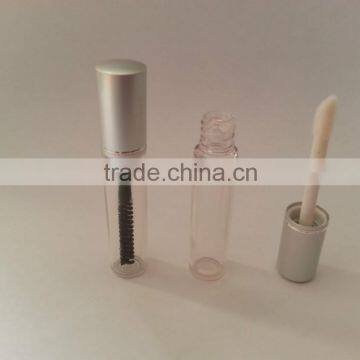 Silver elegent plastic lip gloss/mascara tube