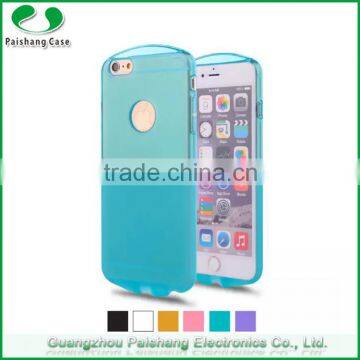 Phone case manufacturer 6 colors Transparent soft TPU flexible shockproof anti-friction case cover for iPhone 6S/ 6/ plus
