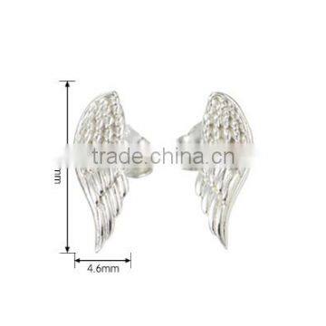 Fashion Jewelry High Quality 925 Sterling Silver Angel Wing Earring Stud