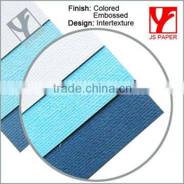 Single side embossed texture color paper