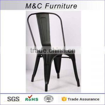 Ergonomic Stackable Metal Kitchen Furniture With Wooden Seat