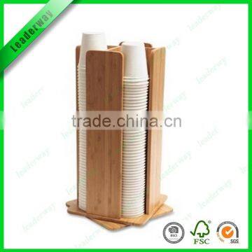 Mini Design Bamboo Paper Cup Storage