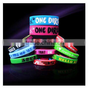 Promotional Custom Intaglio Silicone Wristband/silicone Wrist Band