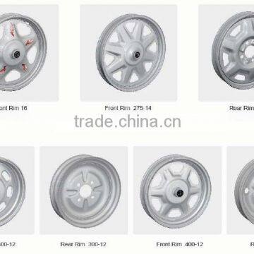 400-12 inch auto steel wheel for rickshaw