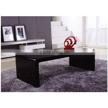 High gloss black coffee table made of MDF in nodern design