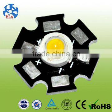 Bridgelux led 3w 1w high power led diode with heat sink 130lm