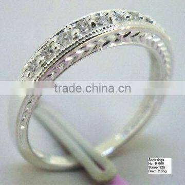 wedding jewelry,925 silver women ring with cz R006