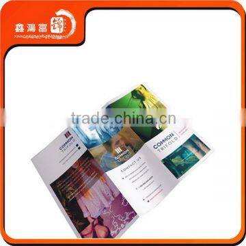 China printing company custom advertise leaflet folding flyer