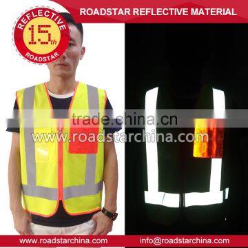 2016 fashion design customized logo reflective safety vest for mens, Free size,various color