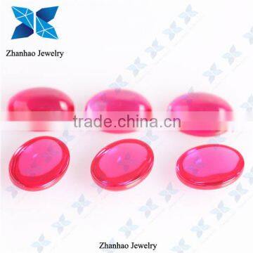 loose synthetic ruby smooth face flat back stone