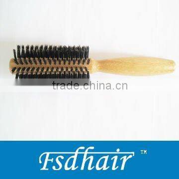 Beech round head hair brush