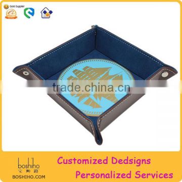 New Promotional Super Quality Custom PU Leather Tray for key or other small things