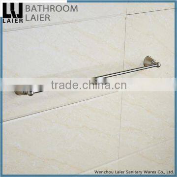 Contemporary Multi-Purpos Zinc Alloy Brush Nicked Bathroom Sanitary Items Wall Mounted Single Towel Bar photo-2