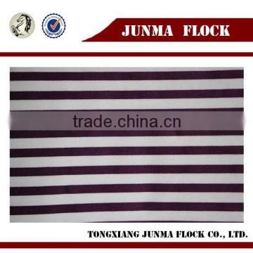 Purple and White Striped Pattern China Flock on Flock Horse Print Clothing