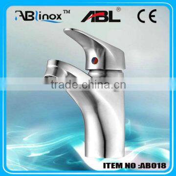 Hot sale stainless steel basin double handle deck mounted faucet