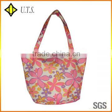 Flower Lady zipper waterproof beach tote bag