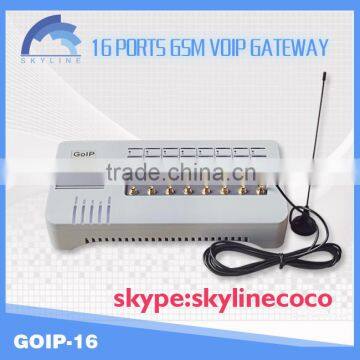 16 ports GOIP GSM gateway, gsm voip gateway supporting USSD, IMEI change, SMS goip device