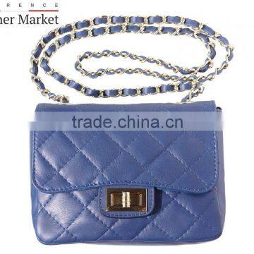 Quilted Leather Bag "Be Exclusive" With Single Handle and Cha Bag Handbags Italian Bags Genuine Leather Florence Leather Fashion photo-3