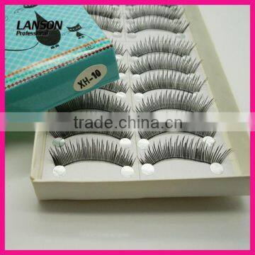 Handmade knitted natural dense false eyelashes XH-10#