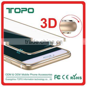 2016 Newest arrived 3D aluminium frame tempered glass screen Corlorful full cover protector for iphone 6 6s plus