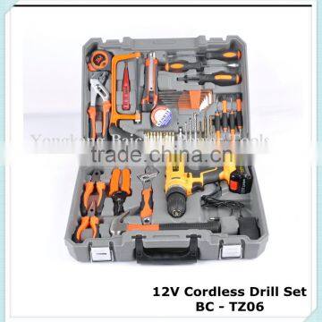 2016 new model 43pcs 12V cordless drill hand tool set