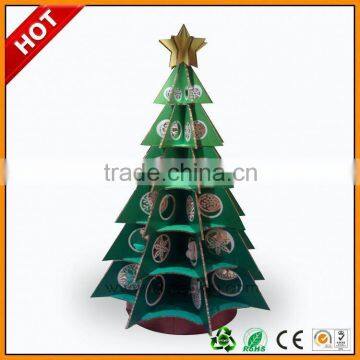 green christmas tree standee ,gravity feed display for christmas gift ,gift bags for christmas