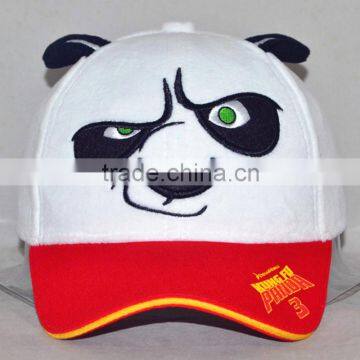 Guangzhou custom 100% cotton hat factory professional cartoon kung fu panda wacky expressions baseball cap