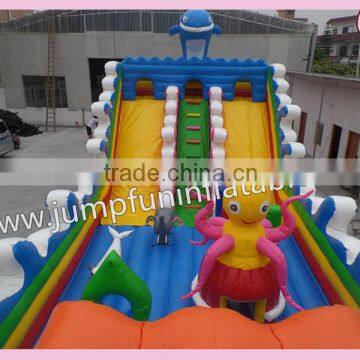 Inflatable Fun City Supplier / PVC Tarpaulin Playground / Large Slide