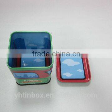 Cute Small Square Mental Tin Box for Watch photo-2