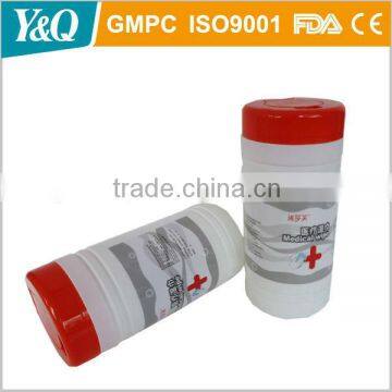 100pcs barrel packing hospital cleaning antiseptic wipe