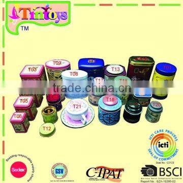 tin caniser tin container tin can for tea and food tin box