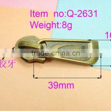 hanger metal zipper puller 8# Q-2631 ludan anti brass