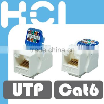 Cat 6 90Degree UTP Toolless RJ45 Modular Keystone Jack