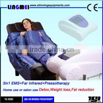 Lingmei 3in1 ems Infrared pressotherapy slimming suit, far infrared slimming suit, far infrared body suit