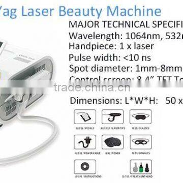 Best Sale q Switched nd Yag Laser Tattoo Removal 1064nm/532nm