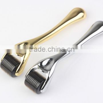 Factory Sale 540 Titanium Needles 0.2mm Metallic Golden/Silver Handle DTS Derma Roller