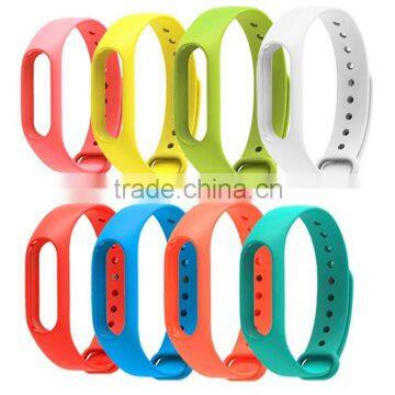 For xiaomi 2016 Newest Replacement wrist Strap for Xiaomi Mi Band 2 MiBand 2 Silicone Wristbands for Mi Band 2 with 10 Colors