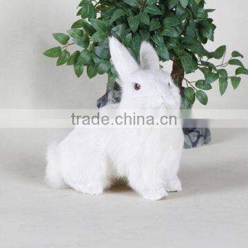 Handmade Real Fur Rabbit Animals Toy photo-4