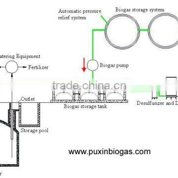 big size biogas project for cow farm