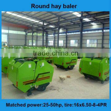 Round hay baler