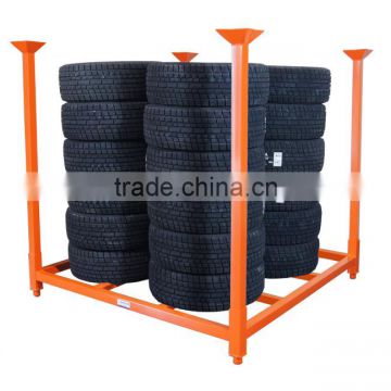 warehouse steel stack tire rack