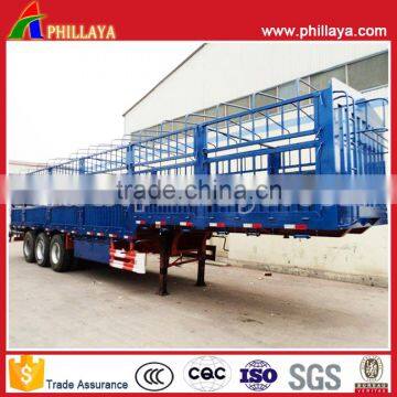 12 Wheels 3 Axles High Wall Rail Fence Cargo Aluminium Box Trailer for Bulk Transportation photo-2