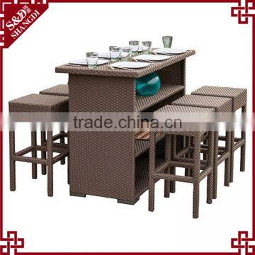 Modern Rattan Outdoor High Chairs Bar and Lounge Furniture photo-2